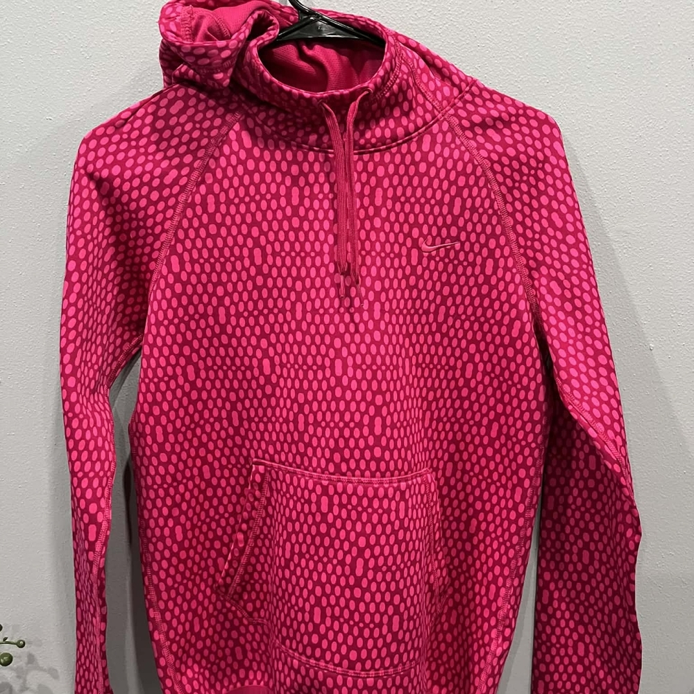Nike Pink Polka-Dot Therma-Fit Hoodie